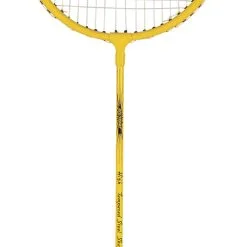 Sportime Yeller Economy Steel Badminton Racquet, 26 Inches, Yellow/Black