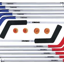 DOM Hockey Cup C6 Set, Includes 8 Sticks, 2 Goalie Sticks, 2 SuperPucks And 2 Balls