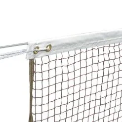 Sportime Badminton Tournament Net, 22 X 2-1/2 Feet, Steel Cable, Brown Net