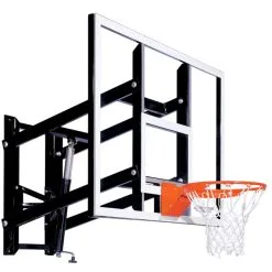 Goalsetter Adjustable Wall Mount Basketball Goal System With Acrylic Board, 54 X 36 Inches Backboard, Steel Backboard