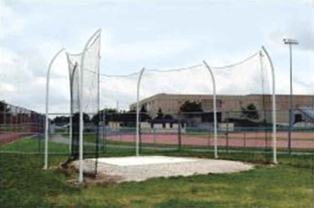 Gill Athletics High School Steel Discus Cage Barrier Net 3 Gill Athletics High School Steel Discus Cage Barrier Net