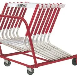 Gill Athletics Versatile Hurdle Cart, 10 Hurdles, Steel, Powder Coated
