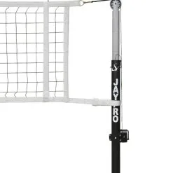 Jaypro Featherlite Aluminum Volleyball System, 16 Height Adjustments, Black