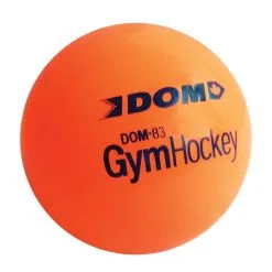 DOM Plastic Gym Hockey Ball For Floor Hockey Or Lacrosse, Optic Orange, 3 Inches