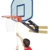 Bison QwikChange Basketball Shooting Station With Fan Shaped Backboard, 48 X 36 Inch Backboard, Steel, Graphite Backboard