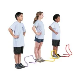 Sportime ComeBack Hurdles, 12 Inches, Assorted Colors, Set Of 6