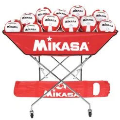 Mikasa Collapsible Hammock Ball Cart With Carry Bag, Scarlet