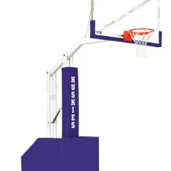 Bison T-Rex Club Portable Basketball System, 72 X 42 Inch Glass Backboard