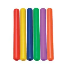 Sportime Beginner Relay Batons, 11-1/2 Inches, Assorted Colors, Set Of 6