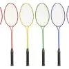 Champion Sports Champion Badminton Tempered Steel Twin-Shaft And Frame Racket, Nylon Strings, Set Of 6